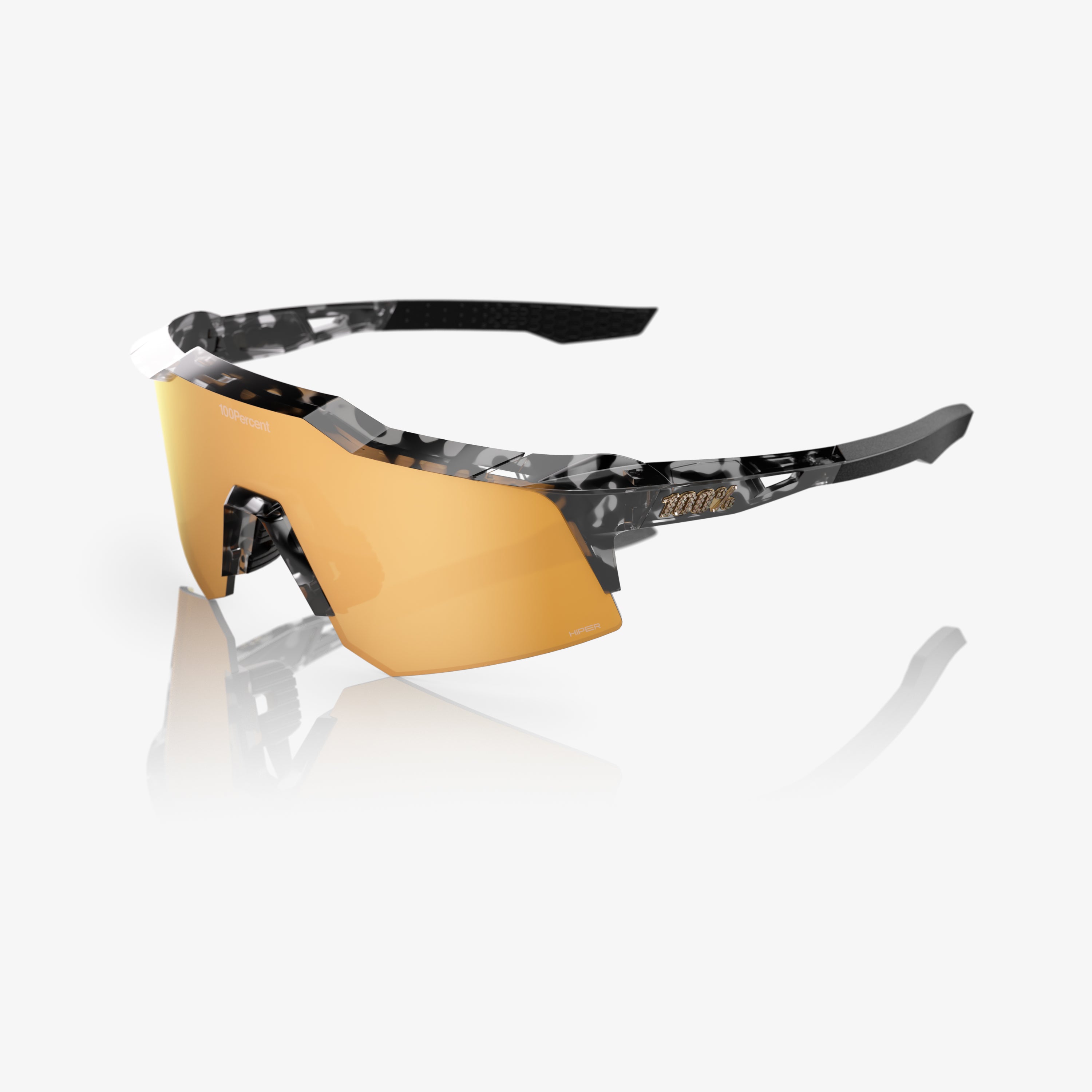 SPEEDCRAFT XS  Money Mike 3 Polished Black Tortoise - HiPER 24K Gold Mirror Lens